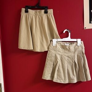Place Tan girls size 7-8 Skater Skort lot of 2 Khakis skirts